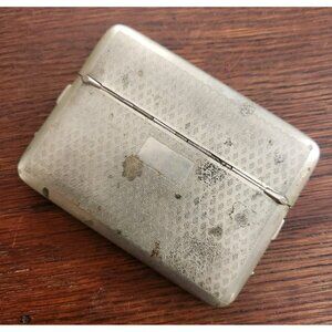 Antique Presto Cigarette Case Solid Nickel Silver Auto Open WORKS Patented 1916